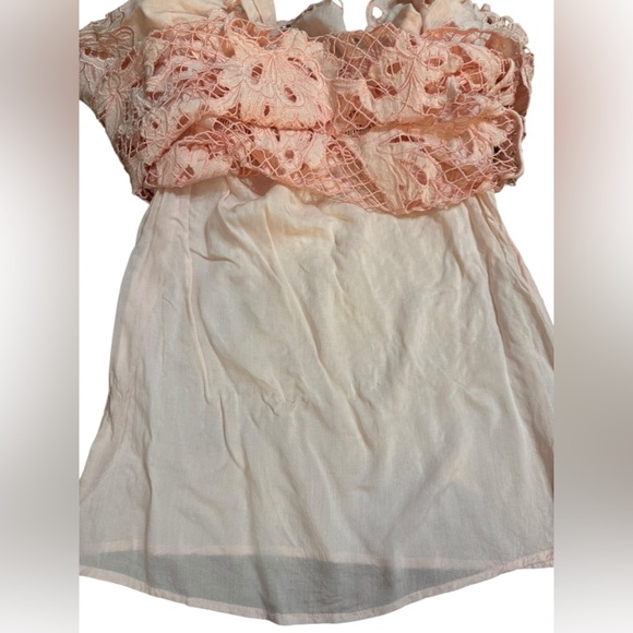 Sundance Blush Pink Embroidered Lace Blouse Romantic Top Sz S - Picture 5 of 11